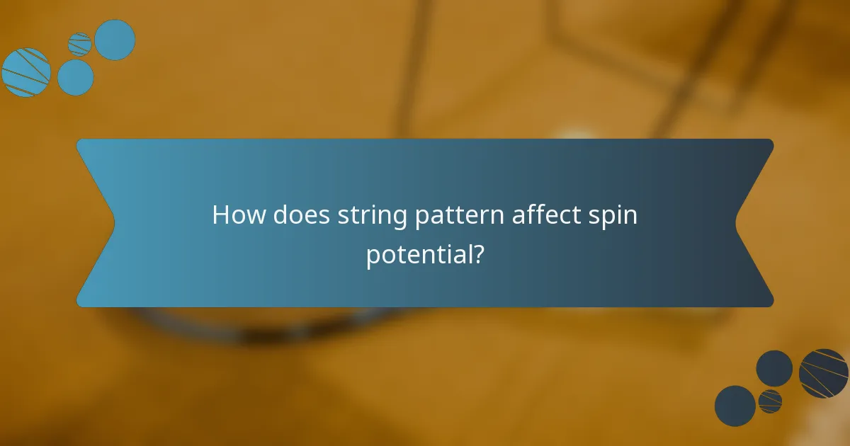 How does string pattern affect spin potential?